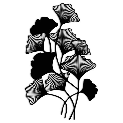 Metal leaf wall decor ginkgo - leaf,